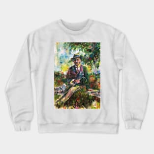 RAINER MARIA RILKE - watercolor portrait .4 Crewneck Sweatshirt